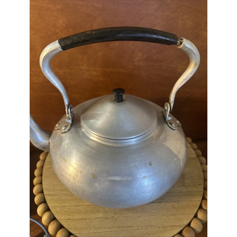 VTG British Colony Viking  Teapot Aluminum Tea Kettle Hong Kong Just For Show
